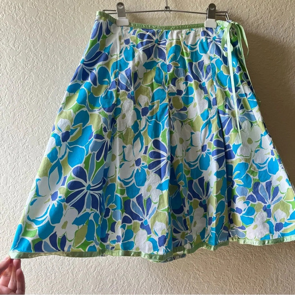 VFloral Skirt A Line y2k ribbon daisy Coquette 90s bright indie sleeve abstract - Picture 1 of 11